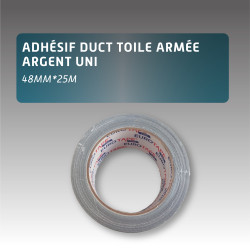 Adhésif DUCT toile armée argent uni - 48mm*25m